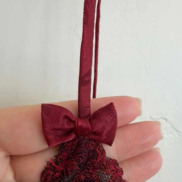 Victoria's Secret Vintage 90’s Burgundy Red Lace Slip Dress - Picture 5 of 11